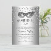 Invitation Fête d'anniversaire de la Masquerade d'argent (Debout devant)