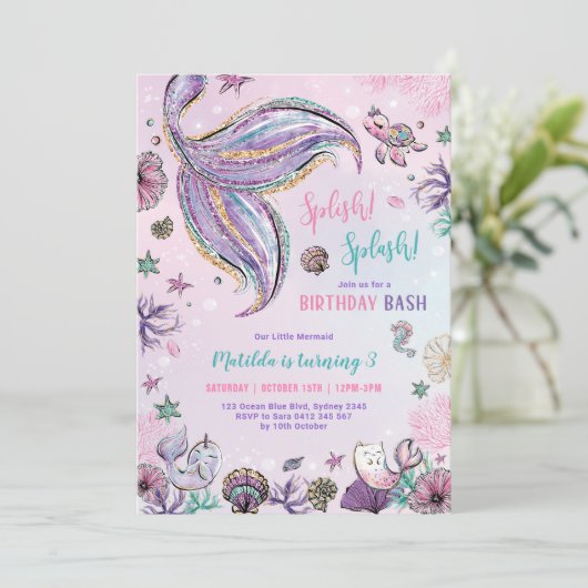 Invitation Fête d'anniversaire de la Mer (Debout devant)