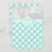 Invitation Fête d'anniversaire de la Monnaie et Perles Tufted (Devant / Derrière)