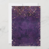 Invitation Fête d'anniversaire de la parties scintillant d'or (Dos)