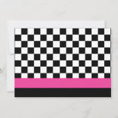 Invitation Fête d'anniversaire de la Patinée à roulettes rose (Dos)