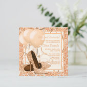 Invitation Fête d'anniversaire de la Pêche et de la Crème (Debout devant)