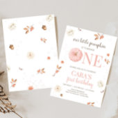 Invitation Fête d'anniversaire de la petite citrouille rose