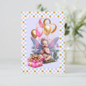 Invitation Fête d'anniversaire de la petite fille (Debout devant)