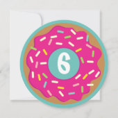 Invitation Fête d'anniversaire de la petite fille ronde et mi (Devant)