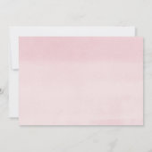 Invitation Fête d'anniversaire de la petite fille rose floral (Dos)