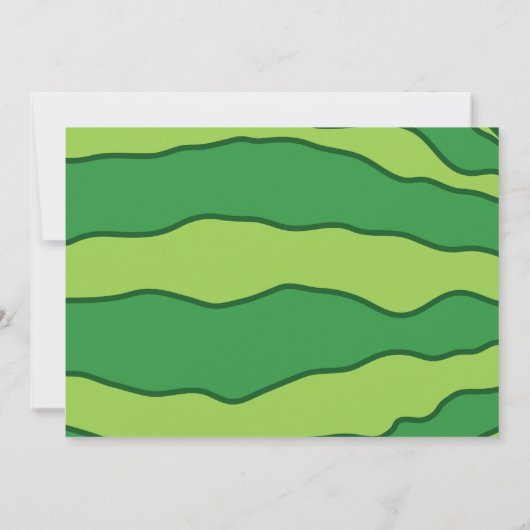 Invitation Fête d'anniversaire de la petite pastèque tranchée (Dos)