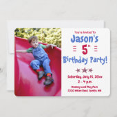 Invitation Fête d'anniversaire de la photo de l'enfant (Devant)