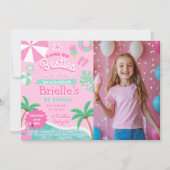 Invitation Fête d'anniversaire de la piscine (Devant)