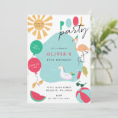 Invitation fête d'anniversaire de la piscine (Debout devant)