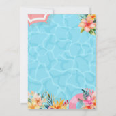 Invitation Fête d'anniversaire de la piscine d'été (Dos)