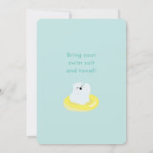 Invitation Fête d'anniversaire de la piscine d'ours polaire t (Dos)