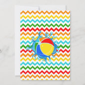 Invitation Fête d'anniversaire de la piscine en été (Dos)