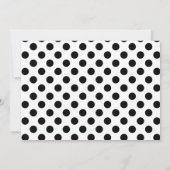 Invitation Fête d'anniversaire de la polka noire blanche dot (Dos)