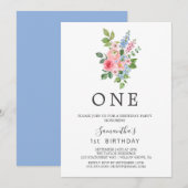 Invitation Fête d'anniversaire de la première floraison de ce (Devant / Derrière)