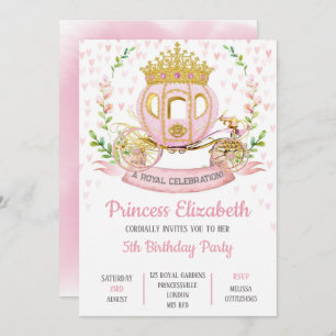 Invitation Fête d'anniversaire de la princesse