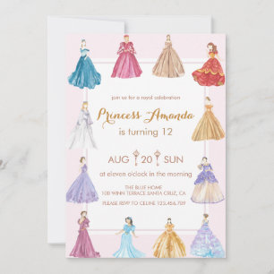 Invitation Fête d'anniversaire de la princesse