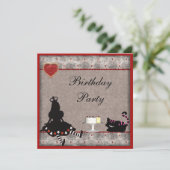 Invitation Fête d'anniversaire de la princesse Alice et Chesh (Debout devant)