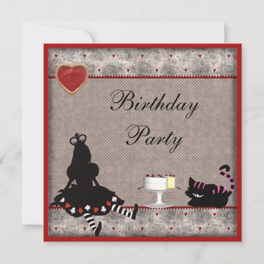 Invitation Fête d'anniversaire de la princesse Alice et Chesh (Devant)