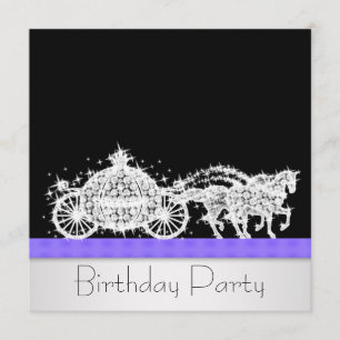 Invitation Fête d'anniversaire de la princesse au carrosse à 