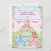 Invitation Fête d'anniversaire de la Princesse Château Royale (Devant)