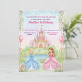 Invitation Fête d'anniversaire de la Princesse Château Royale (Debout devant)