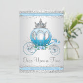 Invitation Fête d'anniversaire de la princesse Cinderella Ble (Debout devant)