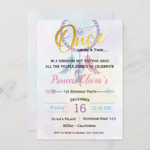Invitation Fête d'anniversaire de la princesse de Bohême