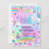 Invitation Fête d'anniversaire de la princesse de conte de fé (Devant)