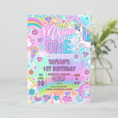Invitation Fête d'anniversaire de la princesse de conte de fé (Debout devant)