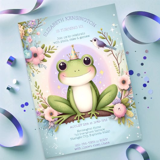 Invitation Fête d'anniversaire de la Princesse des enfants Fr