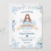 Invitation Fête d'anniversaire de la princesse d'hiver neige (Devant)