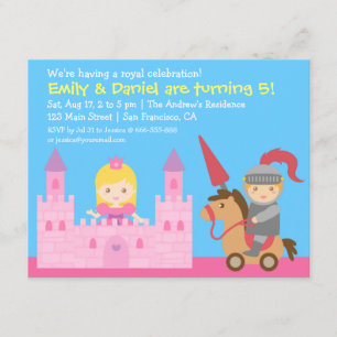 Invitation Fête d'anniversaire de la princesse mignonne et du