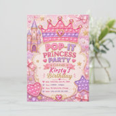 Invitation Fête d'anniversaire de la princesse Pop-It (Debout devant)