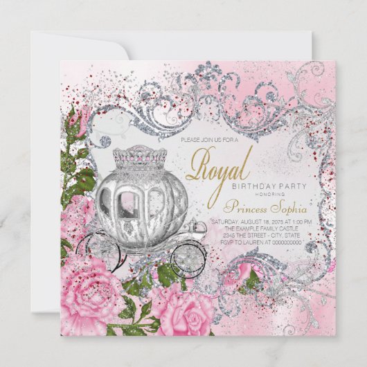 Invitation Fête d'anniversaire de la princesse royale (Devant)