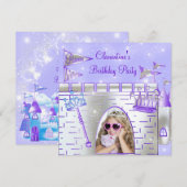 Invitation Fête d'anniversaire de la Princesse Violette (Devant / Derrière)