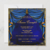 Invitation Fête d'anniversaire de la Royal Blue Gold (Dos)
