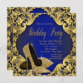 Invitation Fête d'anniversaire de la Royal Blue Gold (Devant / Derrière)