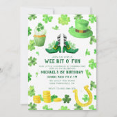 Invitation Fête d'anniversaire de la Saint-Patrick (Devant)