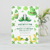 Invitation Fête d'anniversaire de la Saint-Patrick (Debout devant)