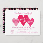 Invitation Fête d'anniversaire de la Saint-Valentin (Devant / Derrière)