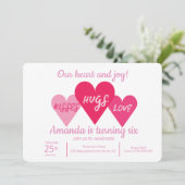 Invitation Fête d'anniversaire de la Saint-Valentin (Debout devant)