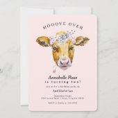 Invitation Fête d'anniversaire de la Sainte Vache Fille (Devant)