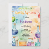 Invitation Fête d'anniversaire de la science pour enfants (Devant)