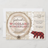 Invitation Fête d'anniversaire de la sériole du grizzli (Devant)