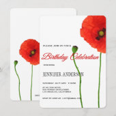 Invitation Fête d'anniversaire de la Simplicité florale du pa (Devant / Derrière)