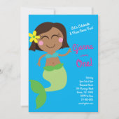 Invitation Fête d'anniversaire de la sirène (Devant)