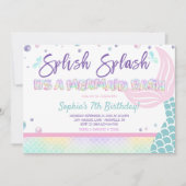 Invitation Fête d'anniversaire de la sirène (Devant)