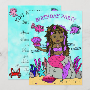 Invitation Fête d'anniversaire de la Sirène Ethnique sous la 