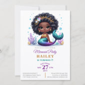 Invitation Fête d'anniversaire de la Sirène magique (Devant)